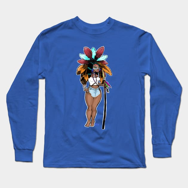 La Taina Brava Long Sleeve T-Shirt by Duendo Design